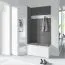 Armadio angolare bianco "Zapopan" 49 | 5 scomparti | 1 anta a specchio | 2 barre appendiabiti | Sistema push to open | 185 x 70 x 70 cm