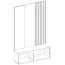 Appendiabiti ingresso 202 x 120 x 34 cm | Rovere Artisan e grigio grafite | 2 ante, 2 scomparti, specchio, 5 ganci