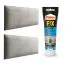 Pannelli imbottiti decorativi grigi 70 x 30 cm | Set 10 pezzi | Rivestimento velluto resistente