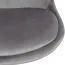Sedia a guscio di design Apolo 111, colore: grigio / cromo, con rivestimento in velluto