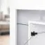 Mobile TV Zolvini | Bianco lucido | 140 x 35 x 47,5 cm | ampio ripiano ribaltabile | Push to Open | Robusto e resistente | completamente laccato