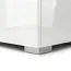 Mobile TV Zolvini | Bianco lucido | 140 x 35 x 47,5 cm | ampio ripiano ribaltabile | Push to Open | Robusto e resistente | completamente laccato
