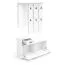 Ingresso completo - Set "Kelvini", 2 pz, bianco, 3 scomparti, 1 cassetto, 1 specchio, 6 ganci
