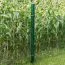 Palo per recinzione Mod. U, Finitura: vernice verde, Per recinzioni alte max: 63 cm, Lunghezza: 110 cm, Punti di fissaggio: 2
