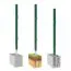 Palo per recinzione Mod. U, Finitura: vernice verde, Per recinzioni alte max: 103 cm, Lunghezza: 150 cm, Punti di fissaggio: 2