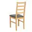 Sedia imbottita grigia con schiuma T-25, rivestimento PET e nylon, struttura in faggio effetto rovere Grandson, altezza seduta 47 cm