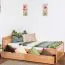 Letto singolo "Easy Premium Line" K1/Voll in faggio massello naturale, incl. 2 cassetti e 2 pannelli laterali - 90 x 200 cm