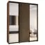 Mobiletto salvaspazio con specchi Mina | Rovere/nero | Ampia capacità | Ideale per soggiorno | 235,2 x 200 x 60 cm