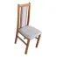 Sedia in legno massiccio di faggio | Finitura noce chiaro | Schienale e sedile imbottiti | Stile classico