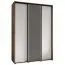Armadio scorrevole Tharo rovere/bianco | Design moderno | Salvaspazio | Maniglie nere | 235,2 x 180 x 45 cm
