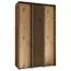 Armadio scorrevole Tharo rovere | 235,2 x 160 x 45 cm | Maniglie nere | Ampio spazio | Per zona giorno