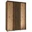Armadio scorrevole Tharo rovere | Ampio spazio | Spazzole antipolvere | Maniglie nere | 235,2 x 170 x 45 cm