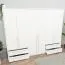 Armadio con ante battenti e cornice Siumu 34 | Bianco lucido | 226 x 277 x 60 cm | Moderno e funzionale