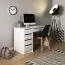 Scrivania Beja 01 bianco lucido | Design moderno | 75 x 120 x 55 cm | 5 cassetti spaziosi