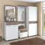 Set ingresso 5 pezzi “Sagone” | Rovere marrone scuro e bianco | Design moderno | Massima funzionalità