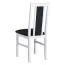 Set pranzo 5 pezzi | Bianco moderno | Legno robusto | Seduta imbottita morbida | Tavolo laminato