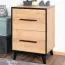 Comodino Altels 22 | Rovere Riviera e Marrone Scuro | 68 x 47 x 40 cm | 2 Cassetti