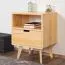 Comodino Aurornis 50 | Pino massiccio naturale | 64 x 50 x 40 cm | Design moderno e robusto