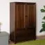 Cassettiera pino massiccio Junco 156 | Colore noce | 139,5 x 90 x 42 cm | 2 cassetti grandi, 2 scomparti | Lunga durata