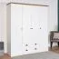 Armadio guardaroba Segnas 16 | Bianco pino e rovere marrone | 198 x 171 x 53 cm | Stile rustico