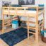 Letto a soppalco 160 x 190 cm "Easy Premium Line" K23/n, legno massiccio di faggio laccato naturale, divisibile