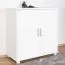 Cassettiera moderna in pino massiccio bianco Columba 05 | 101 x 100 x 50 cm | 3 scomparti spaziosi, 2 ante, robusta