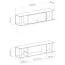 Mensola a muro Burdinne 12 | Bianco e rovere | 30 x 125 x 25 cm | Design moderno e resistente