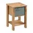 Comodino Braianik 30 | Rovere Wotan e verde | 1 cassetto, vano libri | 59 x 42 x 37 cm