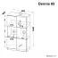 Armadietto per cameretta "Dennis" 05 | Frassino e bianco | 144 x 80 x 40 cm | Design moderno
