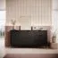 Cassettiera Sloughia 10 nero | 3 cassetti | 2 ante | 4 scomparti | 81 x 163 x 38 cm | Design moderno