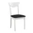 Set sala da pranzo 7 pezzi | Tavolo allungabile bianco/rovere | 6 sedie imbottite nere | Legno massiccio