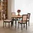 Poltrona da sala Noimo nera | Design classico | Legno massiccio di faggio | Scocca laccata | Seduta 47 cm | Tessuto beige