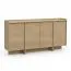 Cassettiera Illgau 01 marrone chiaro | 4 ante, 6 scomparti, apertura push | 90 x 200 x 38 cm | Design moderno