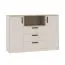 Cameretta completa 2 pezzi "Fafe" | Color cashmere e rovere Cremona | Cassettiera e scrivania con sistema Soft-Close