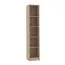 Scaffale salvaspazio "Fafe" 07 | Cashmere e rovere Cremona | 4 ripiani in legno, 5 scomparti | 185 x 36 x 34 cm