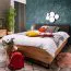 Set camera matrimoniale 6 pezzi Crina | Rovere Artisan e grigio | Letto 180x200 cm, armadio 262,5 cm, specchio