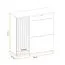 Set ingresso 5 pezzi Angvik | Rovere/nero | 2 scarpiere, armadio, specchio, appendiabiti 4 ganci