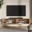 Mobile TV "Hampshire" 07, color rovere Mavelie, 2 ante a battente, 4 scomparti, funzione "push-to-open", Sistema "Soft-Close", 180 x 33 x 33 cm