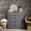 Cameretta moderna Kule 4 pezzi | Grigio grafite | Armadio, cassettiera, 2 comodini | Protezione ABS