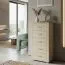 Cassettiera moderna Kainanto 04 | Rovere e grigio | 5 cassetti | 112 x 56 x 41 cm