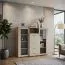 Vetrina Kainanto 08 rovere e grigio | 140 x 156 x 49 cm | Ampio spazio, stile moderno
