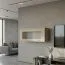Vetrinetta da Parete Kainanto 01 | Rovere e Grigio | 39 x 96 x 25 cm | Design Moderno