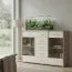 Vetrina moderna rovere/bianco | 110 x 150 x 40 cm | Design elegante e funzionale