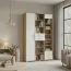 Vetrina moderna Kavieng 22 | Rovere e bianco elegante | 200 x 120 x 40 cm | Ampio spazio e stile