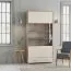 Vetrinetta moderna Kavieng 07 | Rovere/Bianco | 200 x 100 x 40 cm | Ampio spazio espositivo