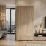 Armadio a due ante Lorengau 34 | Rovere Sonoma | 202x100x58 cm | Spazio ottimizzato