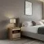 Comodino Pasuruan 11 | Noce e acero | 50 x 46 x 37 cm | Design moderno e pratico