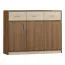 Cassettiera 10 cassetti noce/acero | 95 x 126 x 37 cm | Stile moderno e praticità