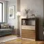 Cassettiera 4 cassetti noce/acero | 110 x 85 x 37 cm | Design moderno e pratico