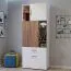 Armadio Bulolo 24 | Bianco e Noce | 198 x 80 x 38 cm | Design moderno e spazioso